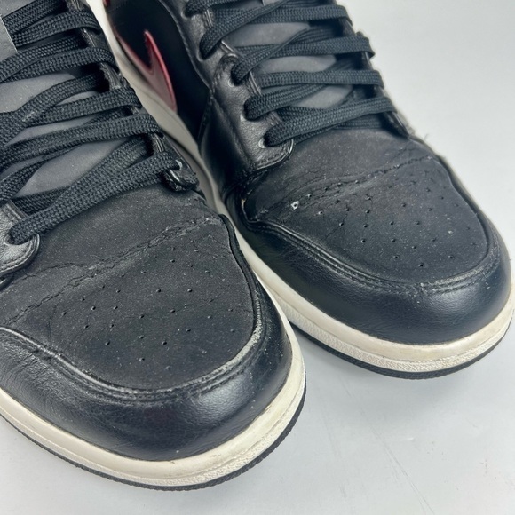?nike Air Jordan 1 Mid \'Gym Red\' Men\'s Sneaker Size 11.5 Black Red 554724-024 main image 5